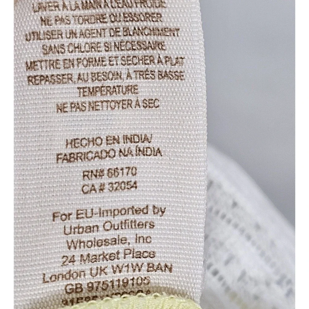 Free People Lace Fit & Flare Dress Women 2 Cream Yellow‎ Open Back Sleeveless
